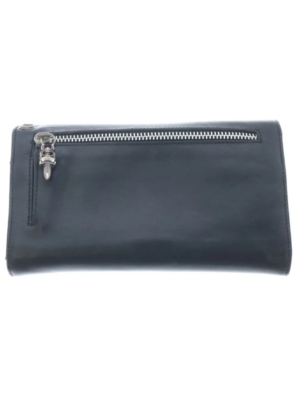Chrome Hearts Wave Leather Wallet Black